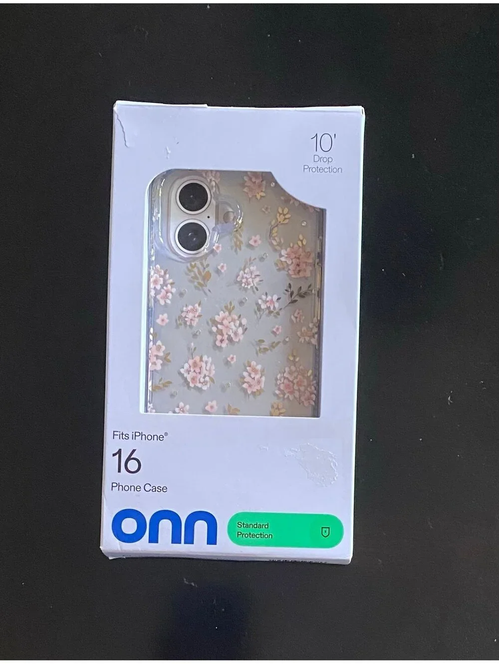 Onn Case for iPhone 16 Pink Floral with Gems